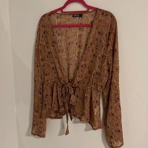 Nasty Gal Chiffon Floral Blouse